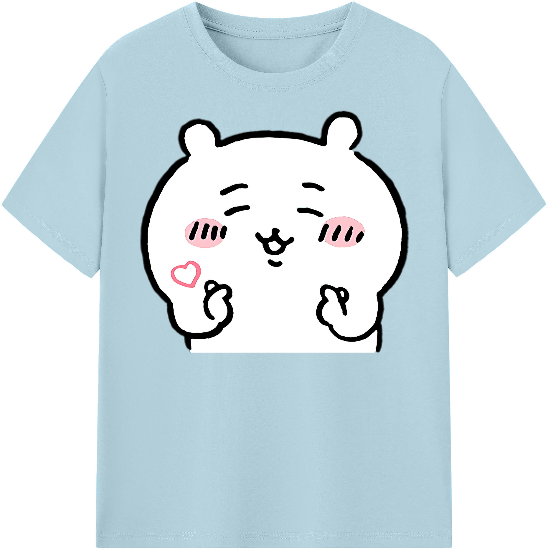 （画像用） ちいかわ ちいかわ Chii-kawa chiikawa 綿100％半袖Tシャツ（フロントプリント）